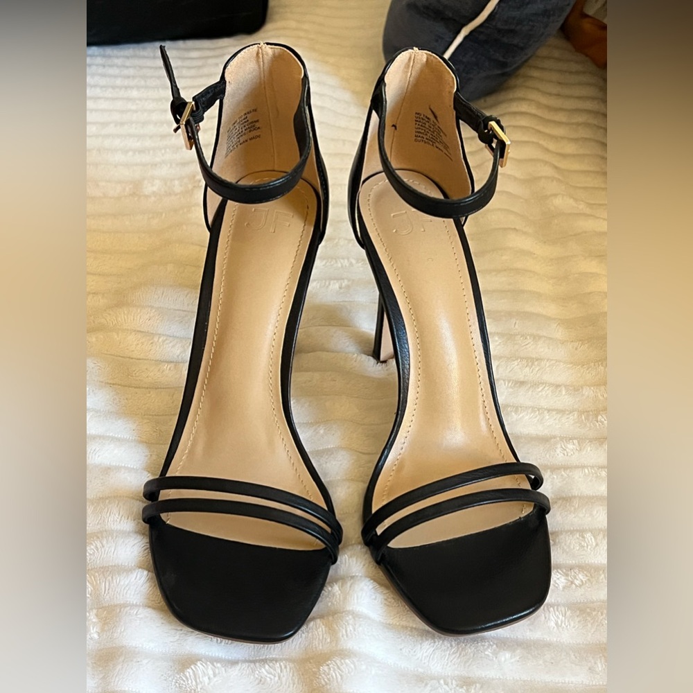 Just Fab Black Strappy Heels
